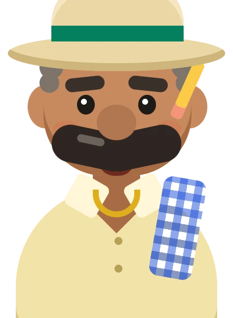 Seu Pendurô, o dono da venda de chapéu e bigode
